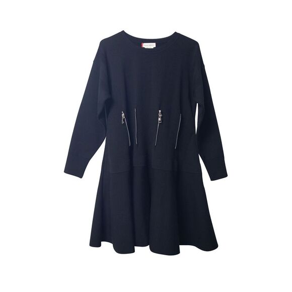 Alexander McQueen Pintuck Zip Dress in Black Wool - Picture 4 of 8